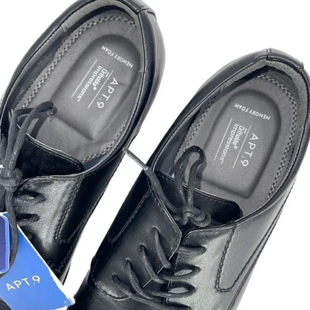 Apt.9 Mens‎ Orthalite Impressions Oxford Dress Shoes Black 11 Med NWT